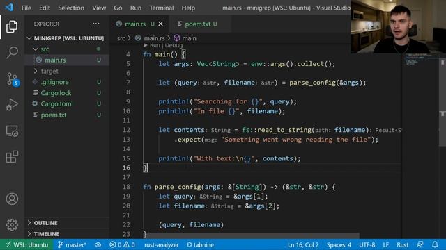 15. Writing a CLI App in Rust! - Part 1 смотреть онлайн