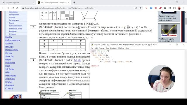 задача 5480 Поляков | 2 тип | ЕГЭ информатика смотреть онлайн