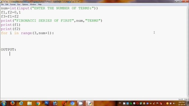 Python Program to Generating a Fibonacci Series of First N terms in Tamil смотреть онлайн