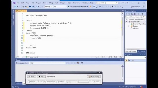 how to get string user input in Assembly Language смотреть онлайн