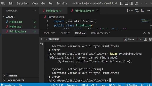 JAVA+DSA- PRIMITIVE DATA TYPES IN JAVA смотреть онлайн