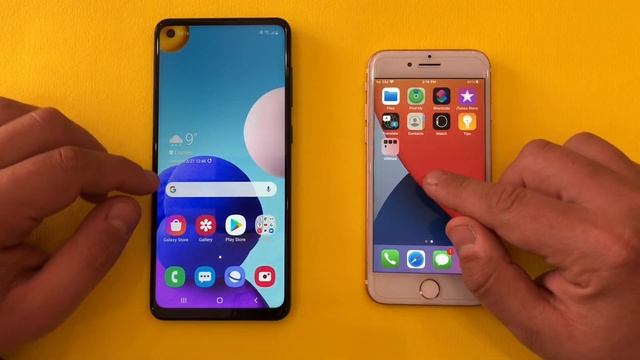 Samsung Galaxy A21s vs iPhone 7 смотреть онлайн