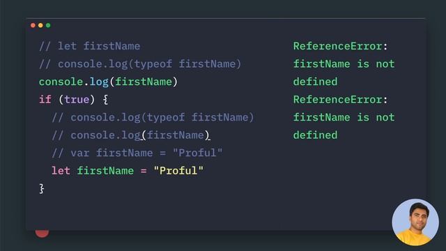 JavaScript Temporal Dead Zone смотреть онлайн