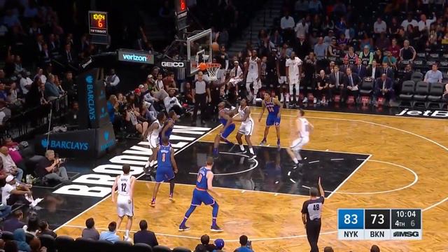 Frank Ntilikina Nasty Block On Dinwiddie | Knicks vs Nets | Oct 3, 2018 | NBA Preseason смотреть онлайн