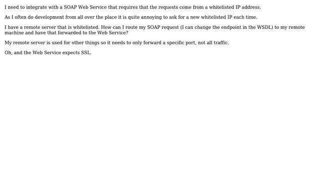 DevOps & SysAdmins: Route SOAP request through external server смотреть онлайн