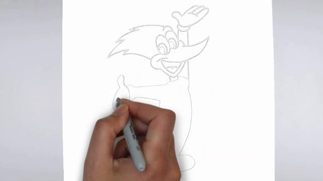 How to Draw Woody Woodpecker (Art Tutorial) смотреть онлайн