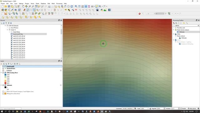 FOR 242 Week 10 Part 1: Creating Contours and Tracing Flow Paths in QGIS 3.16 смотреть онлайн