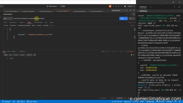 JavaScript168-Node.js-Web API-Modification du "controller" de la route POST pour corriger le bug смотреть онлайн