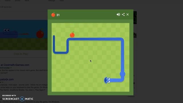 Snake game Google Let's play #1: 50 points смотреть онлайн