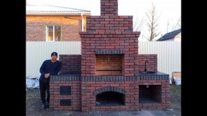 Барбекю с печкой под казан и рукомойником, своими руками, подробная порядовка