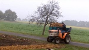 Видеообзор: прицеп + навозоразбрасыватель для минитрактора