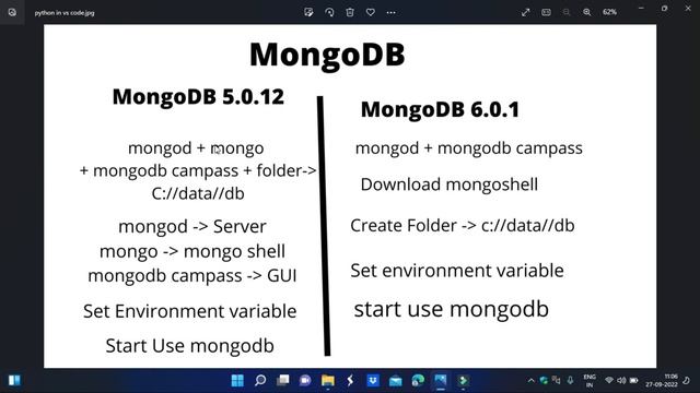 installing MongoDB | Fixing Error | Mongo : the term ''mongo' is not recognized | MongoDB 6.0. смотреть онлайн