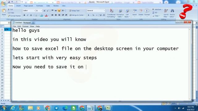 "How To Save Excel File On Desktop" | how to save excel file on desktop with excel data file смотреть онлайн