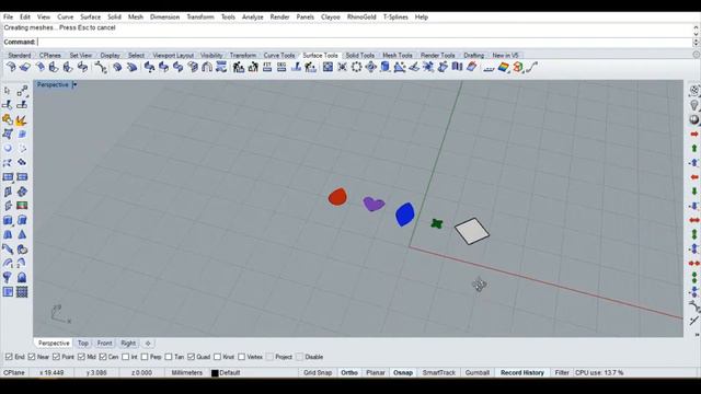 How to make surfae to solid rhino -jewellery cad design-rhino5/matrix9-combined #rhinoceros #matri смотреть онлайн
