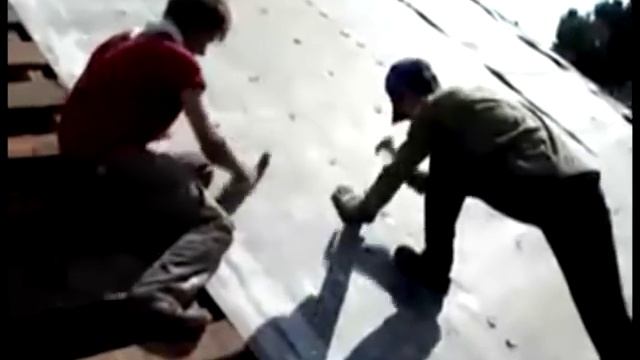 Укладка рубероида при помощи механической фиксации смотреть онлайн