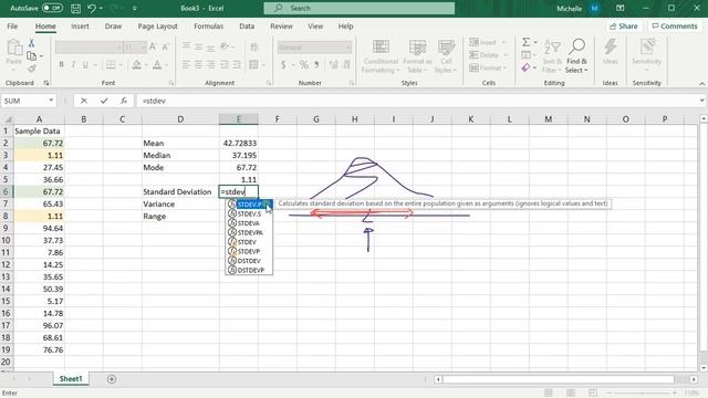 Find Mean, Median, Mode, Standard Deviation, Variance, and Range in Excel Quickly and Easily смотреть онлайн