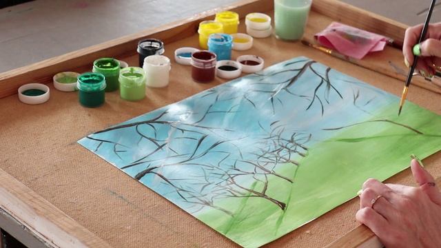 Мастер-класс по рисованию «Цветущий сад». Автор Дарья Лазько смотреть онлайн