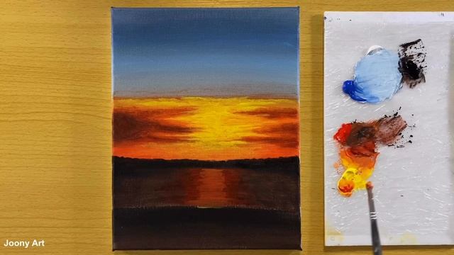 Atmospheric Sunset 2 / Acrylic / STEP BY STEP #143 / 아크릴화 смотреть онлайн