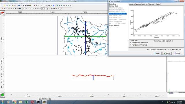 MODFLOW Observed / Simulated Head Comparison Plot with Model Muse and Python смотреть онлайн
