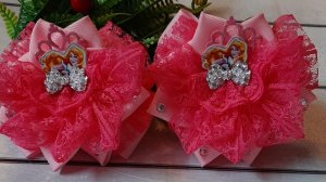 МК. Такие бантики захочет любая модница. Шьются из репсовой ленты шириной 4 см.