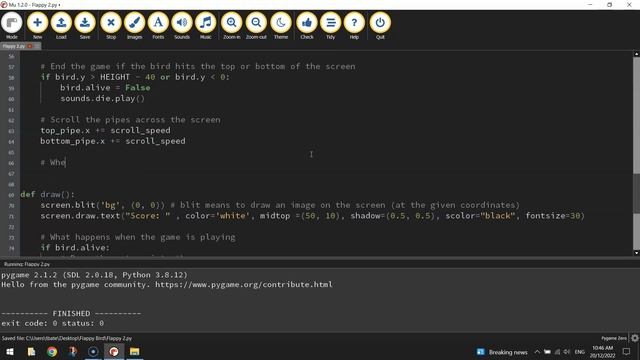 PyGame Zero - Flappy Bird Tutorial (Part 3/4) смотреть онлайн