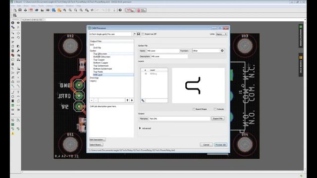 Eagle Cad: Создание GERBER файлов в новом CAM processor смотреть онлайн