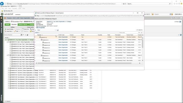Windchill 11, Exporting BOM Information to Excel смотреть онлайн