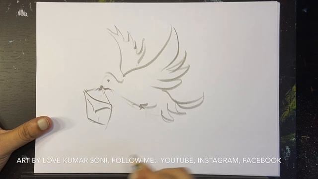 Message bird Sketch (Twitter Bird easy drawing) смотреть онлайн