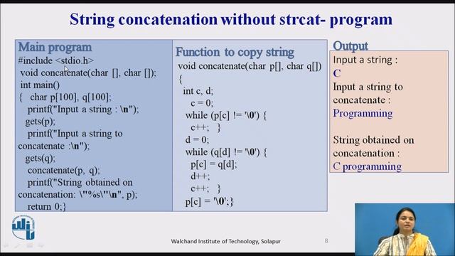 User function in C to Concatenate Two Strings смотреть онлайн