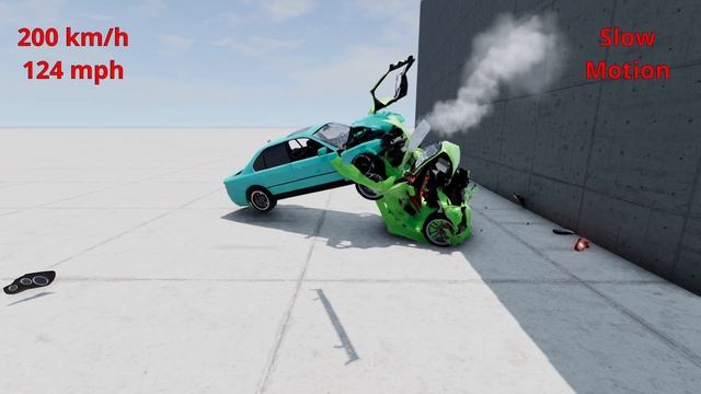 BMW E38 750i vs Toyota Supra - Relaxing BeamNG Drive Crash Test смотреть онлайн