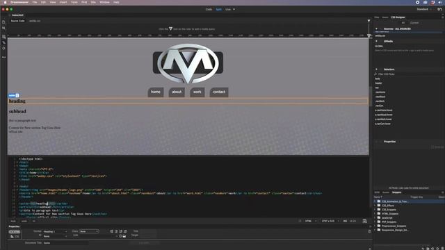 WEBSTART 22 - Adobe Photoshop to Dreamweaver tutorial смотреть онлайн