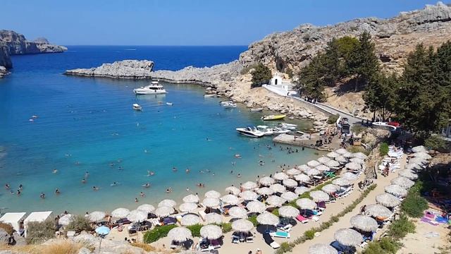 St Paul's Beach (Agios Pavlos Beach) Lindos Rhodes - Travel Insider - HD смотреть онлайн