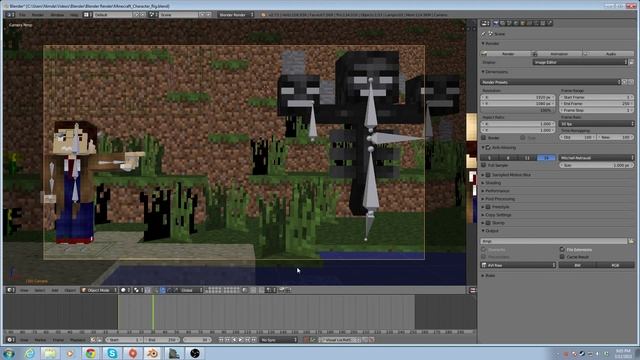 Blender 2.73a Tutorial with Mineways and Minecraft Blender Rig Cycles смотреть онлайн