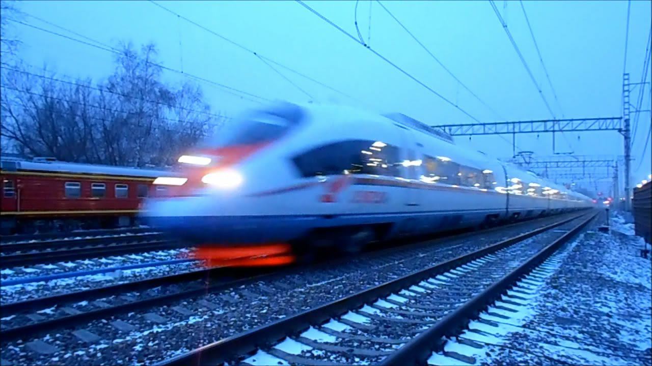 "Сапсан" ЭВС1-13 Санкт-Петербург - Москва смотреть онлайн