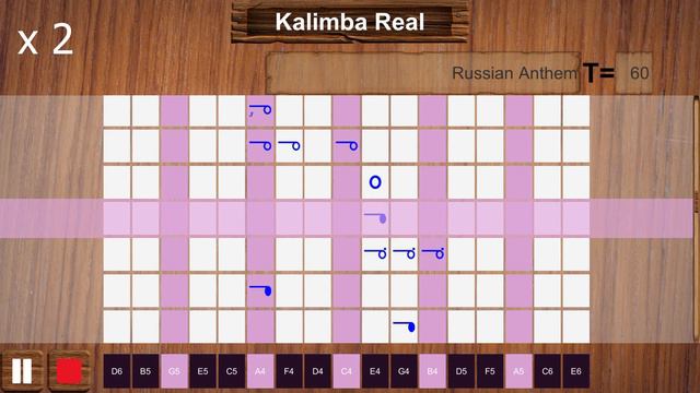 Russian Anthem Kalimba Tabs/Sheet Music