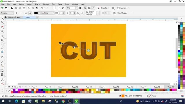 Paper Cut Effect In Corel Draw 2022 | Paper Effect | Kaustubha Saxena смотреть онлайн