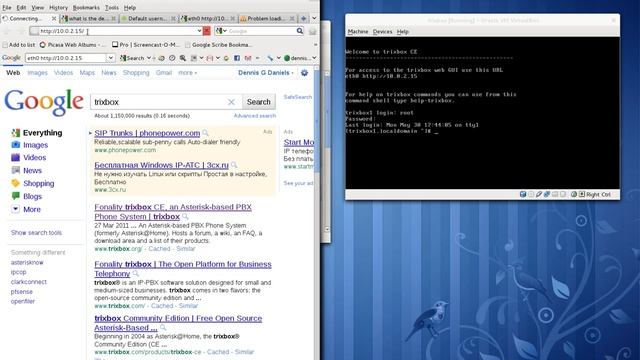 trixbox CE running (bug?)in Oracle VM Virtual Box having problems with web address not loading смотреть онлайн