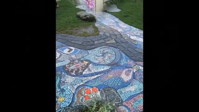 Красивые садовые дорожки из мозаики в разных вариантах смотреть онлайн