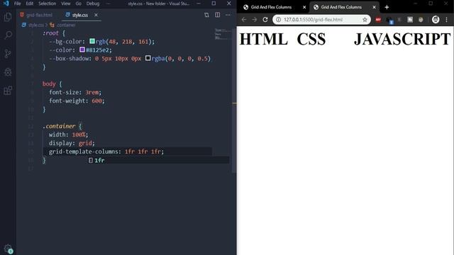 Three column layout using Grid And Flexbox смотреть онлайн