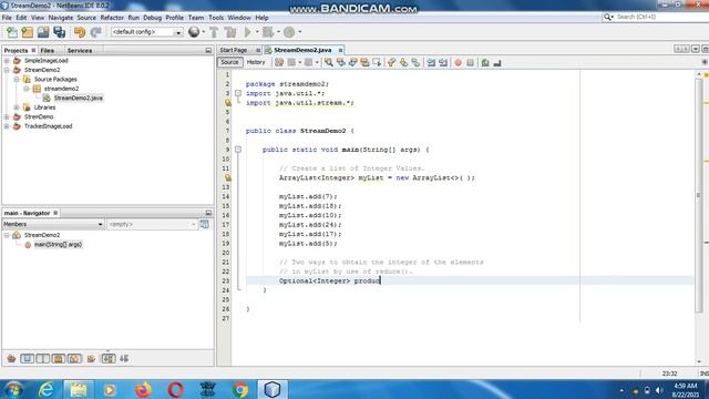 Java the complete Reference (Chapter 29) Example (2) Stream Example 2 Reduction Operations смотреть онлайн