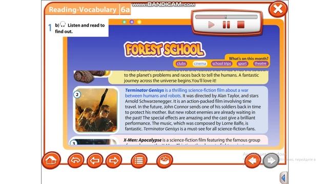 Excel 7 Module 6a the text "Forest School" p64 ex2 смотреть онлайн
