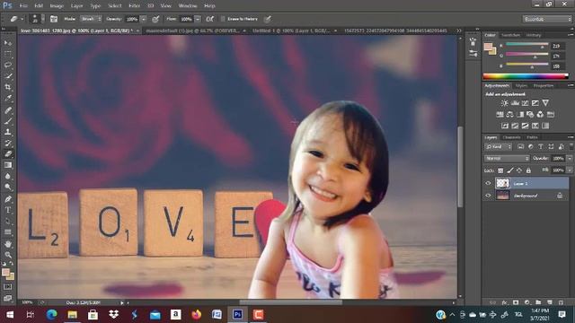 Featuring Forever Young and Her Daughter in Photoshop Background Editing смотреть онлайн