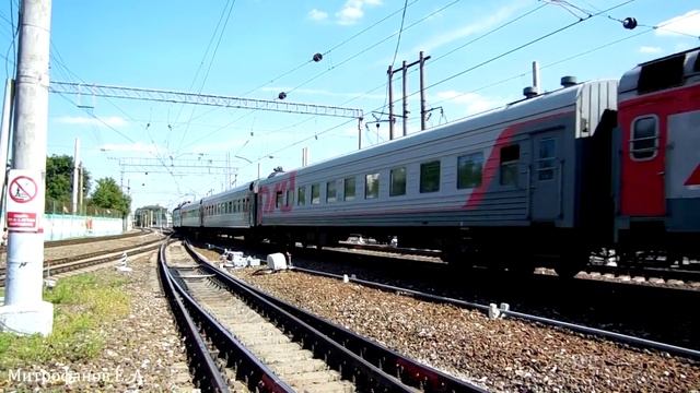 Электровоз ЧС2К-838 (ТЧЭ-6) с пассажирским поездом № 382Я, Москва - Грозный. смотреть онлайн