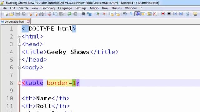 41. How to Create Table with border in HTML (Hindi) смотреть онлайн