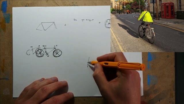 Sketching Bikes Made Incredibly Easy - Urban Sketching Basics! смотреть онлайн