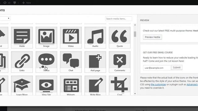 menu icons change in WordPress смотреть онлайн