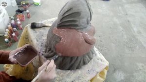 БАБУЛЯ красотуля ИЗ ЦЕМЕНТА своими руками |  ПОДЕЛКИ для дачи | Crafts made of cement