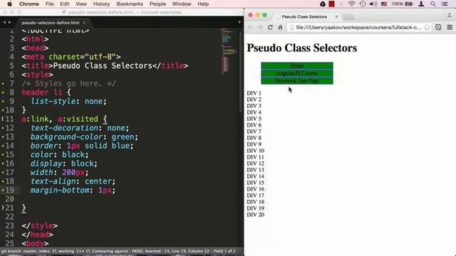 Pseudo Class Selectors in CSS смотреть онлайн