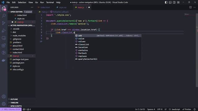 How to show active navigation link in JavaScript смотреть онлайн