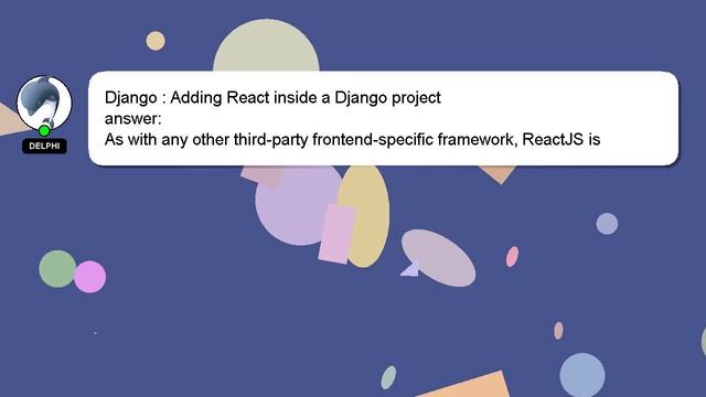 Django : Adding React inside a Django project смотреть онлайн